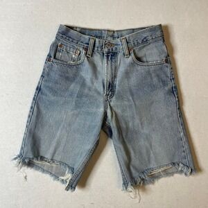 Levis 550 Mens Relaxed Fit Tapered Leg Light Wash Denim‎ Jean Shorts Size 29